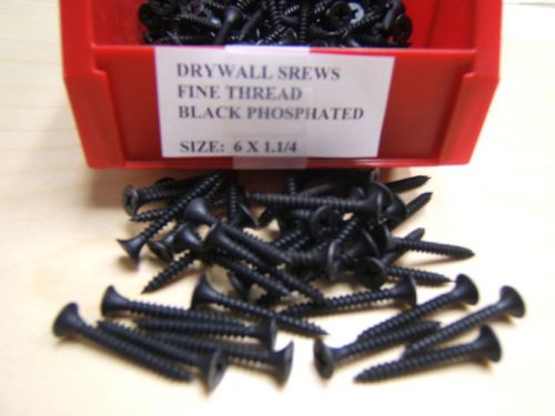 drywall screw 25 lb 6 x 1-1/4 Black Fine thrd 6650 pcs screws free ship