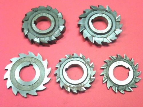 LOT of (5) MILLING CUTTERS, 2-1/2&#034;, 2-3/4&#034; &amp; 3&#034;, NIAGARA CUTTER, UNION, GO &amp; GO,