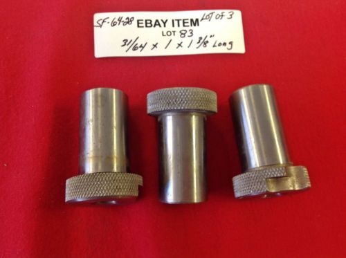 Acme sf-64-28 slip-fixed renewable drill bushings 31/64 x 1 x 1-3/4&#034; lot of 3 for sale