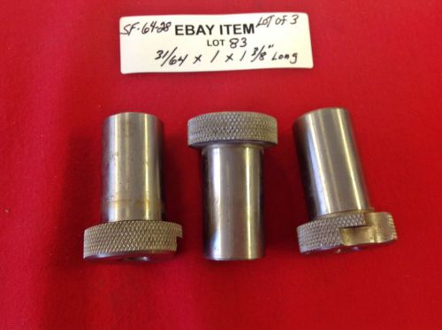 ACME SF-64-28 Slip-Fixed Renewable Drill Bushings 31/64 x 1 x 1-3/4&#034; Lot of 3