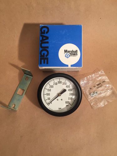 Marshall Town 0-600 PSI Pressure Gauge 1/4 Male NPT. (MADE IN USA)