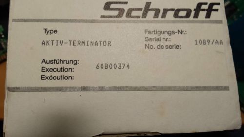 SCHROFF 60800-374  (p6b9) Fedex Shipping