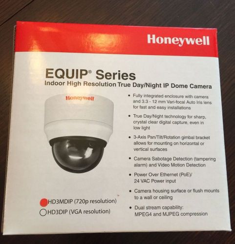 Honeywell hd3mdip equip series indoor high res. true day/night ip dome cameras for sale