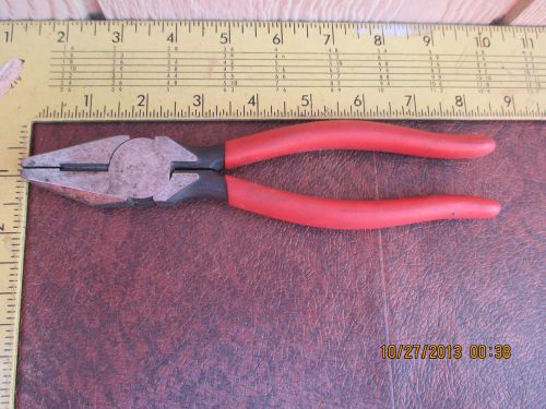 Crescent usa no 508 50-8” lineman plier side cutters cushion grip usa red handle for sale