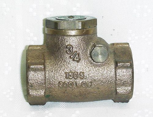 Nos jenkins brass 3/4&#034; swing check valve, 150s - 300 wog for sale