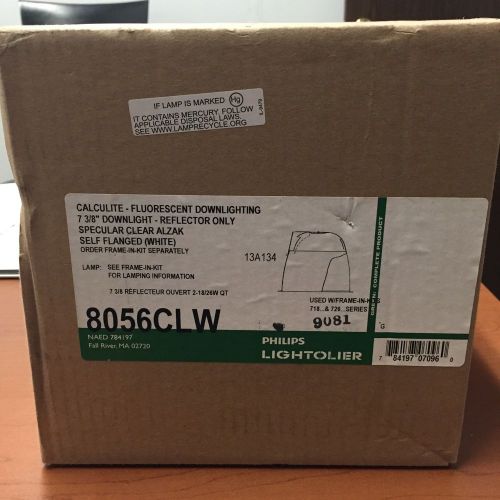 New lightolier 8056clw 7-3/8&#034; calculite fluorescent downlight reflector for sale