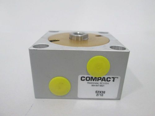 NEW COMPACT S2X38 3/8IN STROKE 2IN BORE PNEUMATIC CYLINDER D281131