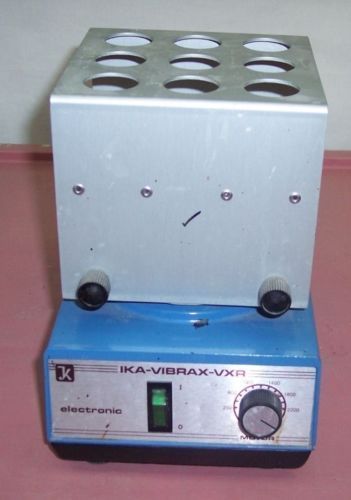 IKA Vibrax VXR S1 Shaker w/ Test Tube Attachment , 0-2400 RPM, 1mm Orbit