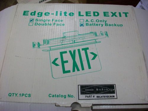 infinity edge-lite LED Exit Sign-single face-battery back up