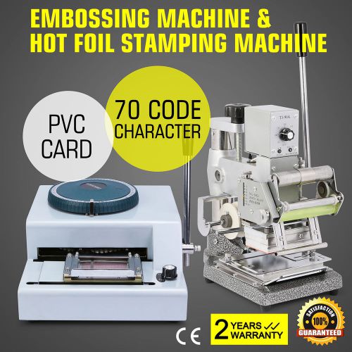 EMBOSSING MACHINE HOT FOIL PVC CARD BRONZING INSURANCE 100% STEEL WISE CHOICE