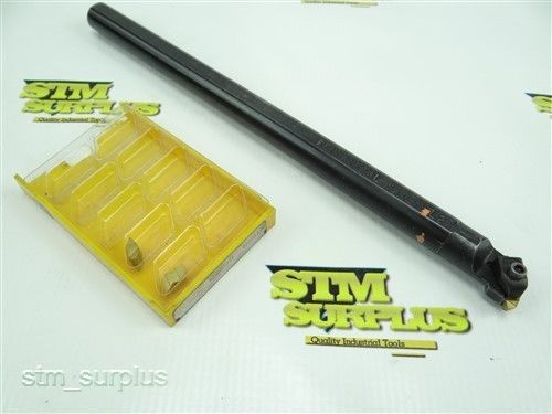Kennametal 5/8&#034; x 10&#034;  shank indexable boring bar top notch+ inserts s10-nel2 for sale