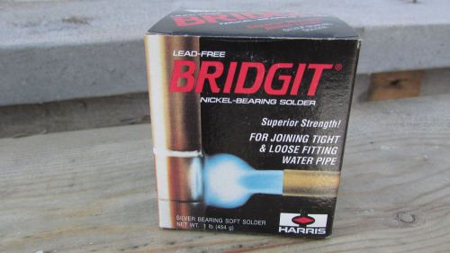 Lead-free Bridgit Nickle-Bearing Solder 1lbs spool.