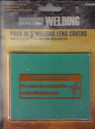 CHICAGO ELECTRIC WELDING LENS COVERS PACK OF 5 4 3/8&#034; x 3 5/8&#034; NEW (*)SOLD AS IS