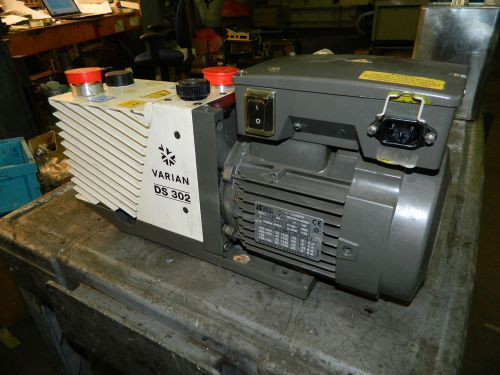 Varian Rotary Vane Pump, DS302, Mod 949-9325, W/ Leroy Somer AC Motor, Used