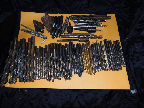 Lot  of 75 assorted Drill bits all shaps and sizes and types look and see