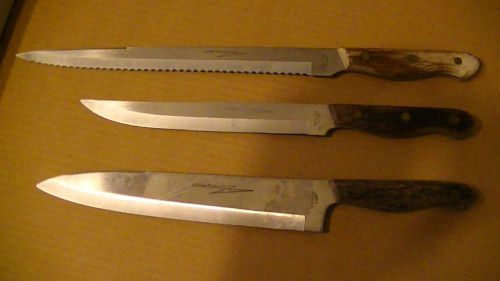 (3) VINTAGE LIFETIME CUTLERY JET-CUT STAINLESS STEEL ~ D 400  -SEE PIC