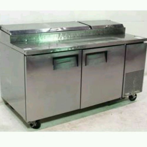 Used true 67in pizzeria stainless steel pizza prep cooler table for sale