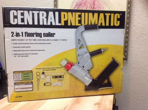 NIB Central Pneumatic 2-in-1 Flooring Air Nailer/Stapler