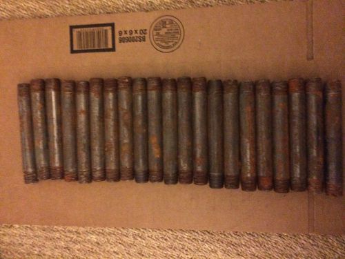 LOT OF 40 PCS) Including Black Pipe fittings and 22) 1/2 x 6 nipples