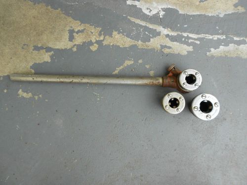 Vintage armstrong pipe threader dies 1/4 1/2 1 inch die with wrench 1960&#039;s for sale