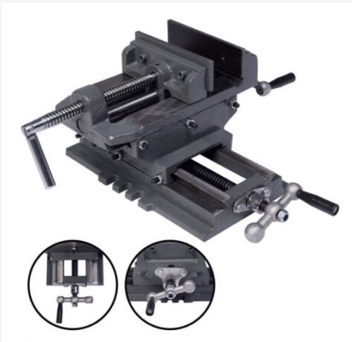 New 5&#034; cross drill press vise x-y clamp machine slide metal milling 2 way hd for sale