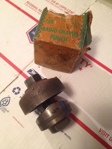 Greenlee 2 1/4&#034; 2.25&#034; 57.15mm Radio Chassis Diameter Knockout Punch #3019 AS IS