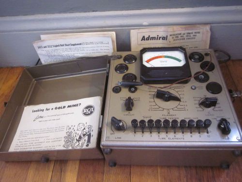 RARE WWII era TRIPLETT 2413 Tube Tester w/ Case PW WORKS Hickok Western Electric