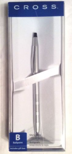 NIB Cross Classic Century Ballpoint Pen Satin Chrome with Gift Box FREE SHIPPING