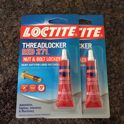 Henkel Loctite Threadlocker 271 Red 6 Ml Permanent Sealer Lot Of 2