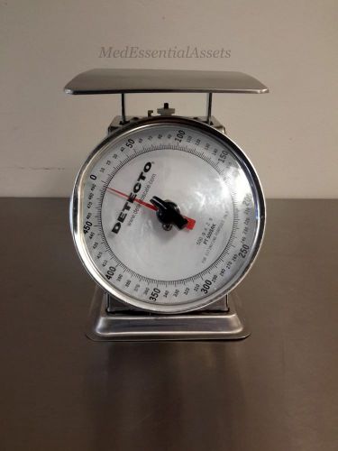 Detecto 6&#034; Petite Top Loading Rotating Dial Stainless Mechanical Scale PT500SRK