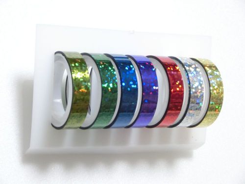 Japanese 7 color hologram decoration tape 0.31 inch x 9.84 feet free shipping for sale