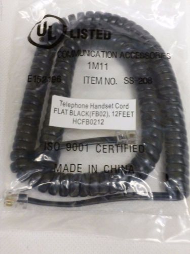 Qty-5 12ft black cisco handset receiver phone cord 7905 7940 7941 7960 7961 tail for sale