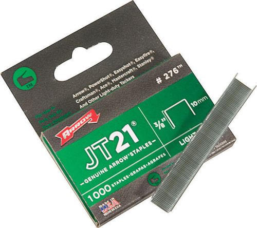 Arrow 276 jt-21 staples 3/8in light duty (5-packs of 1000 staples) for sale