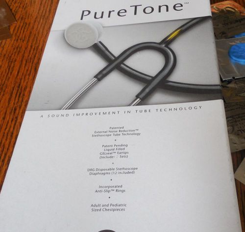 PureTone, PT5B27 DRG Stethoscope, Dual Head, Adult &amp; Pediatric, Black