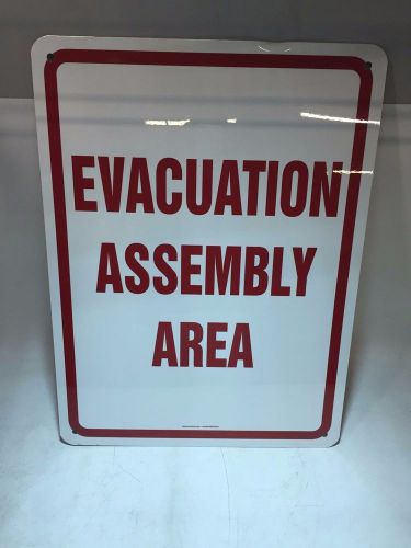 Accuform signs mfex504va aluminum safety sign, legend &#034;evacuation for sale