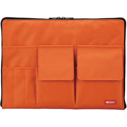 1-1158 Lihit Lab A7554-4 Teffa Bag in Bag - Size A4 Orange Japan