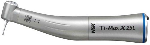NSK Ti-Max X25L Optic Titanium Contra-Angled 1:1 Slow Speed Handpiece