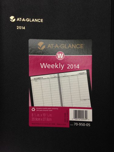 AT A GLANCE 70-950-05 2014 CALENDAR WEEKLY APPOINTMENT BOOK 8-1/4 x 10-7/8