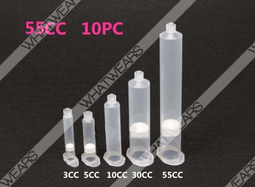 10x55 CC Syringe Crystal SMD PCB Solder Paste Adhesive Glue Liquid Dispenser GBW
