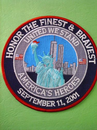 HONOR THE FINEST &amp; BRAVEST  5&#034; CIRCLE PATCH