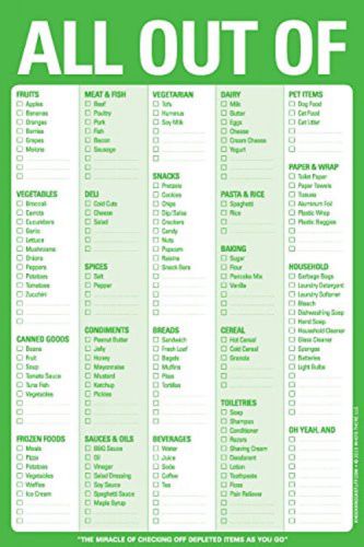 Grocery List - All Out Of - Acid Green