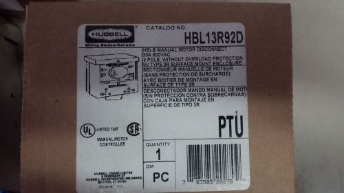 HUBBELL HBL13R92D NEW IN BOX 30A 600V MOTOR DISC SEE PICS #A21