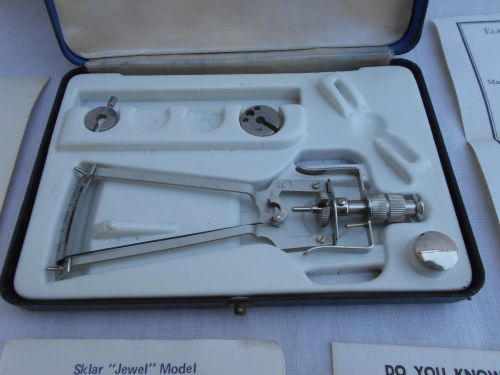 Vintage Skylar Shiotz 77-2419 Tonometer Optometry Ophthalmology Kit w/Case