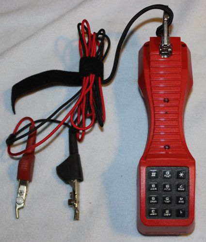 Harris Red TS19 Telephone Butt Set Handset  Linesman LAN Telephone Tester