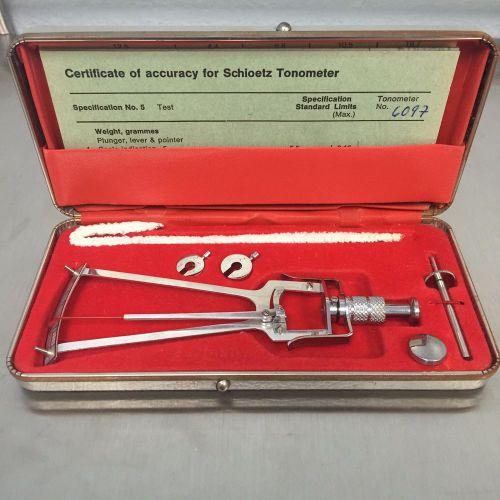Tonometer Improved Kit, Schioetz, Optometry, Ophthalmology, Veterinary