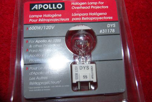 Apollo Overhead Projector Halogen Lamp - 600W/120V Type DYS #31178 NEW!!