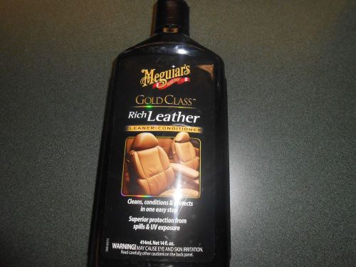 NEW MEGUIAR&#039;S GOLD CLASS RICH LEATHER CLEANER - CONDITIONER 14FL OZ