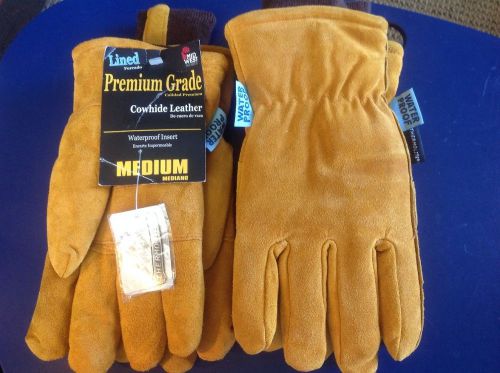 2 pair MidWest Premium grade cowhide leather gloves Medium