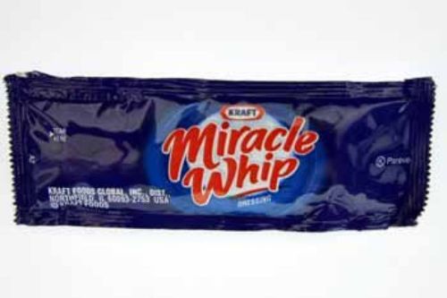 Miracle Whip Dressing Packets -- 200 Case 7/16 Ounce