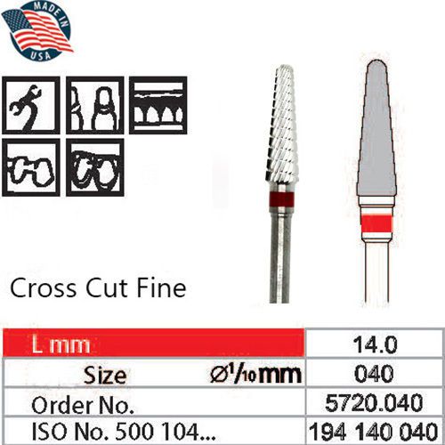 Wilson USA Tungsten Carbide Cutter HP Drill Bit Dental Nail Fine Rotary Cone